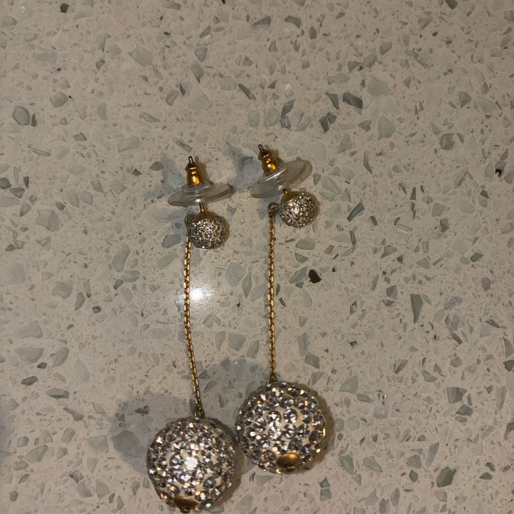 Kate Spade Razzle Dazzle Gold and Silver Sparkle Earrings
